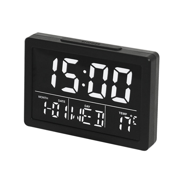 Sveglia elettronica multifunzionale da comodino con orologio a LED a grande schermo, White Shell White Light, Black Shell White Light, Black Shell Green Light, Black Shell Orange Light
