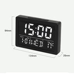 Sveglia elettronica multifunzionale da comodino con orologio a LED a grande schermo, White Shell White Light, Black Shell White Light, Black Shell Green Light, Black Shell Orange Light