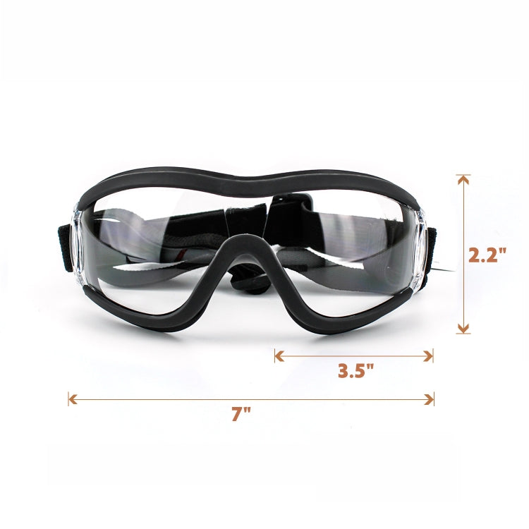 Occhiali per animali domestici Occhiali trasparenti per cani Occhiali per cani antivento impermeabili e anti-neve, Transparent Glasses