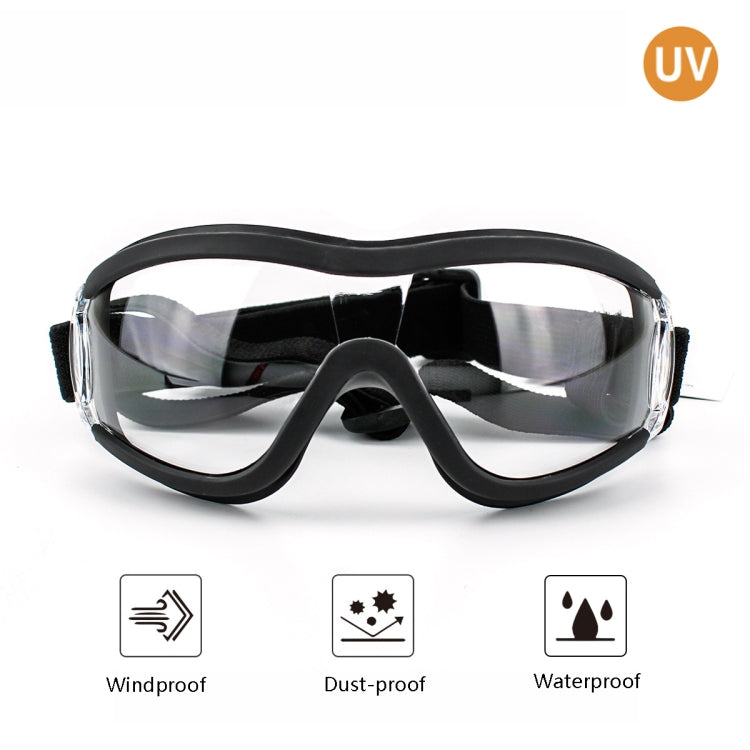 Occhiali per animali domestici Occhiali trasparenti per cani Occhiali per cani antivento impermeabili e anti-neve, Transparent Glasses