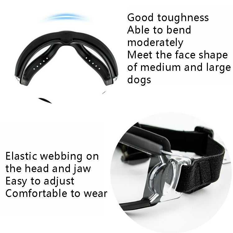 Occhiali per animali domestici Occhiali trasparenti per cani Occhiali per cani antivento impermeabili e anti-neve, Transparent Glasses