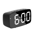 Sveglia da comodino a specchio, batteria, orologio LED a doppio scopo plug-in, Arc-shaped Black Shell (Mirror White Light), Rectangular Black Shell (Mirror White Light), Arc-shaped Black Shell (Black Surface White Light)                                ...