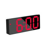 Sveglia da comodino a specchio, batteria, orologio LED a doppio scopo plug-in, Arc-shaped Black Shell (Mirror White Light), Rectangular Black Shell (Mirror White Light), Arc-shaped Black Shell (Black Surface White Light)                                ...