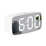 Sveglia da comodino a specchio, batteria, orologio LED a doppio scopo plug-in, Arc-shaped Black Shell (Mirror White Light), Rectangular Black Shell (Mirror White Light), Arc-shaped Black Shell (Black Surface White Light)                                ...
