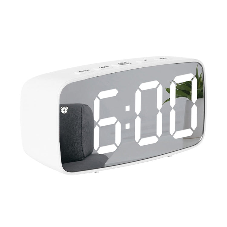 Sveglia da comodino a specchio, batteria, orologio LED a doppio scopo plug-in, Arc-shaped Black Shell (Mirror White Light), Rectangular Black Shell (Mirror White Light), Arc-shaped Black Shell (Black Surface White Light)                                ...