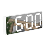 Sveglia da comodino a specchio, batteria, orologio LED a doppio scopo plug-in, Arc-shaped Black Shell (Mirror White Light), Rectangular Black Shell (Mirror White Light), Arc-shaped Black Shell (Black Surface White Light)                                ...