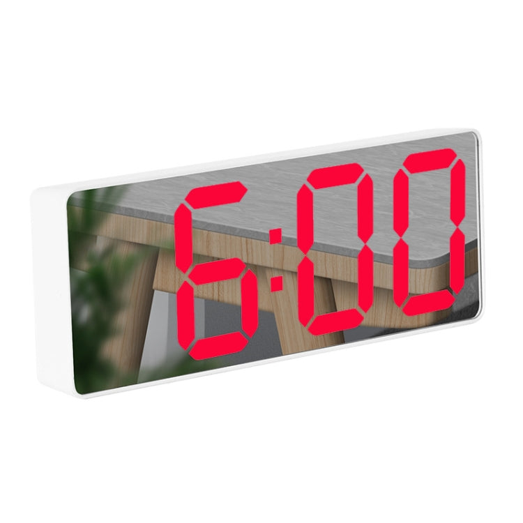 Sveglia da comodino a specchio, batteria, orologio LED a doppio scopo plug-in, Arc-shaped Black Shell (Mirror White Light), Rectangular Black Shell (Mirror White Light), Arc-shaped Black Shell (Black Surface White Light)                                ...