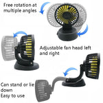 F409 Ventilatore per auto Ventilatore generale per auto che scuote la testa, F409 (USB 5V), F409 (12V), F409 (24V)