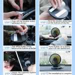 F409 Ventilatore per auto Ventilatore generale per auto che scuote la testa, F409 (USB 5V), F409 (12V), F409 (24V)
