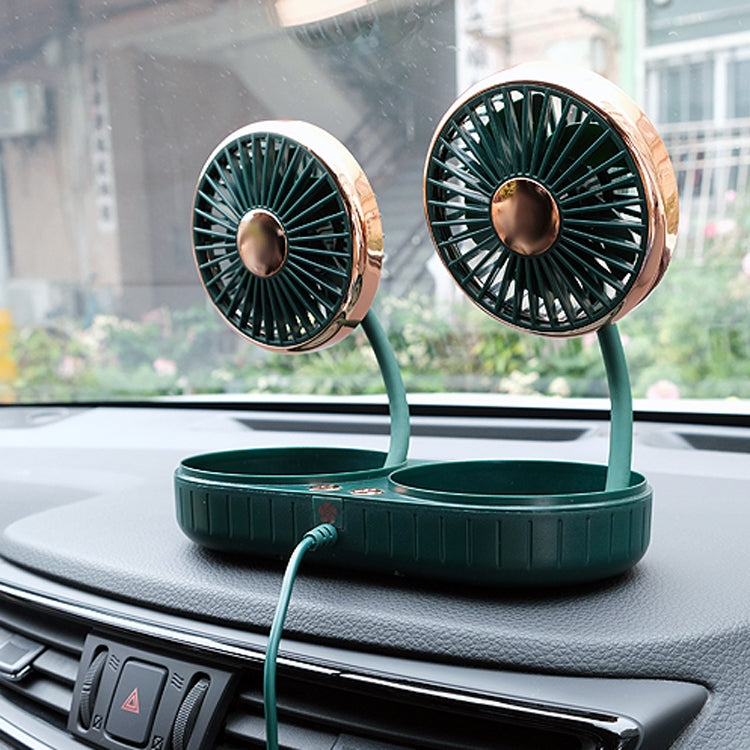 Ventola USB per auto F303 Ventola con testa vibrante per auto da 12/24 V, F303 (Gold), F303 (Silver)