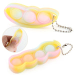 3 paia di decompressione Finger Bubble Fan Keychain Pressed Venting Finger Spremuto Giocattoli, Bubble Fan Keychain