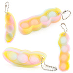 3 paia di decompressione Finger Bubble Fan Keychain Pressed Venting Finger Spremuto Giocattoli, Bubble Fan Keychain