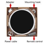 6620 Orologio da parete semplice a LED da 12 pollici Orologio elettronico rotondo silenzioso per temperatura e umidità digitale, White Frame EU Plug, Black Frame EU Plug, White Frame US Plug, Black Frame US Plug