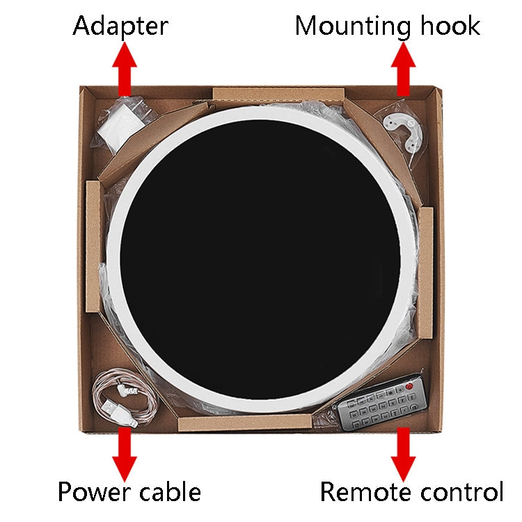 6620 Orologio da parete semplice a LED da 12 pollici Orologio elettronico rotondo silenzioso per temperatura e umidità digitale, White Frame EU Plug, Black Frame EU Plug, White Frame US Plug, Black Frame US Plug