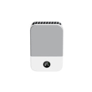 DQ205 Mini ventilatore estivo appeso al collo Ventilatore portatile USB per studenti silenzioso con vento forte e senza lama, White, Tibetan Blue