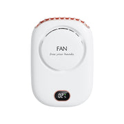 DQ203 Ventilatore a vento pigro da appendere al collo Mini ventilatore da tavolo USB di grandi dimensioni, White, Pink, Green