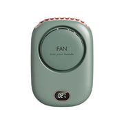 DQ203 Ventilatore a vento pigro da appendere al collo Mini ventilatore da tavolo USB di grandi dimensioni, White, Pink, Green