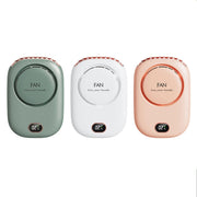 DQ203 Ventilatore a vento pigro da appendere al collo Mini ventilatore da tavolo USB di grandi dimensioni, White, Pink, Green