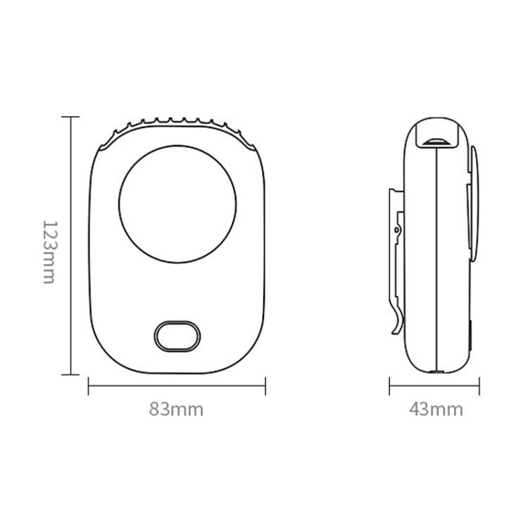 Ventilatore portatile USB da collo e tavolo 3 velocità