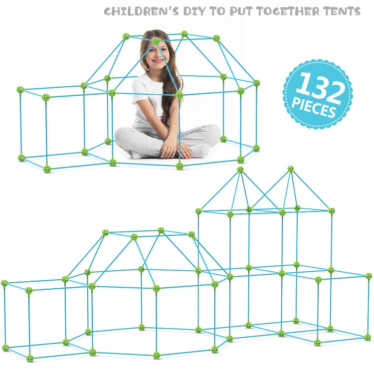 132 in 1 tenda giocattolo fai da te assemblaggio giocattolo da costruzione tenda per bambini fai da te, 132 in 1