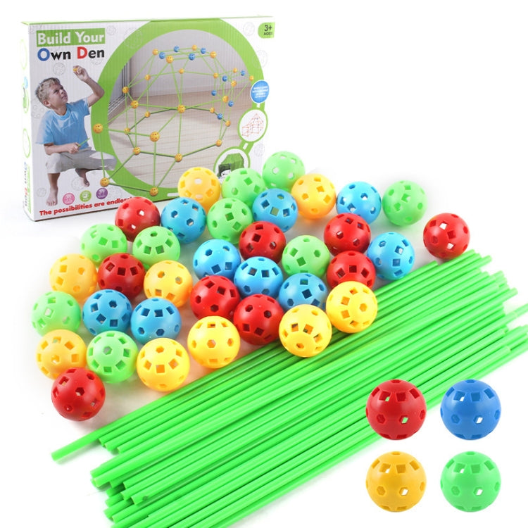 87 in 1 assemblaggio fai da te casa da gioco fai da te tenda per bambini giocattolo da costruzione, stile:, Without Tent Cloth, With Tent Cloth