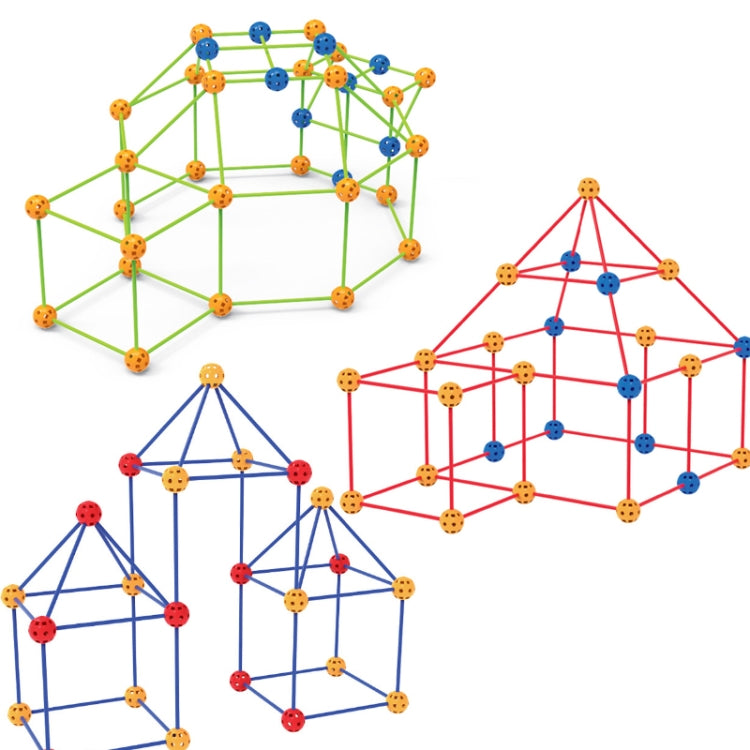 87 in 1 assemblaggio fai da te casa da gioco fai da te tenda per bambini giocattolo da costruzione, stile:, Without Tent Cloth, With Tent Cloth