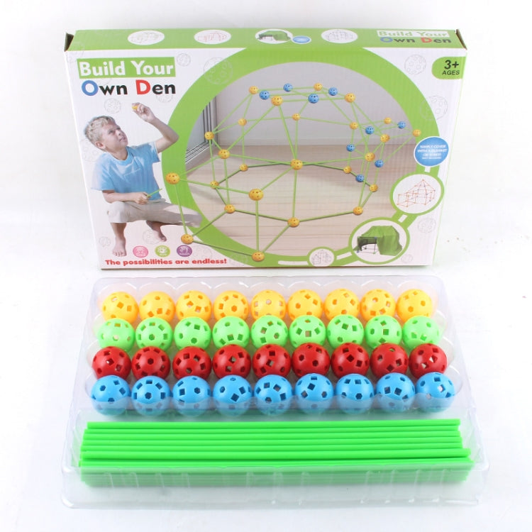87 in 1 assemblaggio fai da te casa da gioco fai da te tenda per bambini giocattolo da costruzione, stile:, Without Tent Cloth, With Tent Cloth