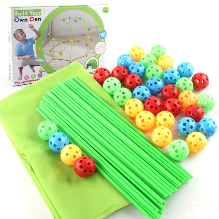 87 in 1 assemblaggio fai da te casa da gioco fai da te tenda per bambini giocattolo da costruzione, stile:, Without Tent Cloth, With Tent Cloth