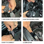 1 paio 110BD 12V Motocicletta elettrica Altoparlante a forma di lumaca a singolo suono, Snail Speaker