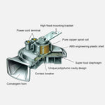 1 paio 110BD 12V Motocicletta elettrica Altoparlante a forma di lumaca a singolo suono, Snail Speaker