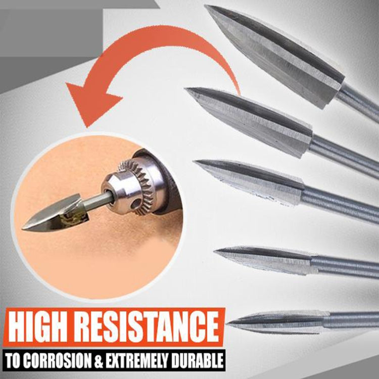5 Pz/set Lavorazione Del Legno In Acciaio Bianco A Tre Lame Incisione Fresa Coltello Elettrico Per Incisione, Engraving Knife