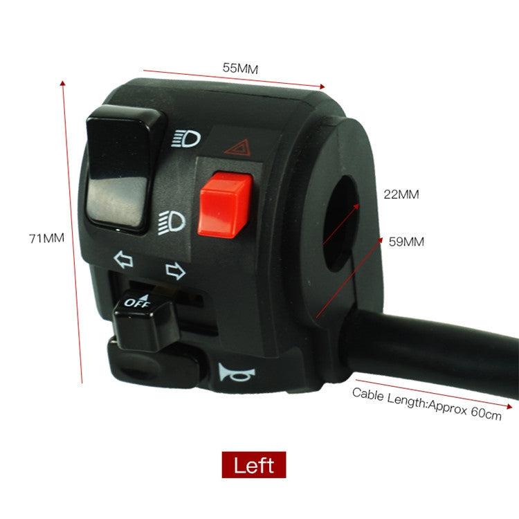 Interruttore universale per gruppo maniglia per modifica moto, Left, Right