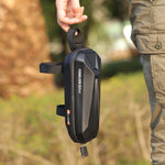 West Biking Borsa anteriore per bicicletta con guscio rigido in EVA Mountain Road Bike Borsa per trave anteriore Equipaggiamento per l'equitazione, West Biking EVA Front Beam Bag