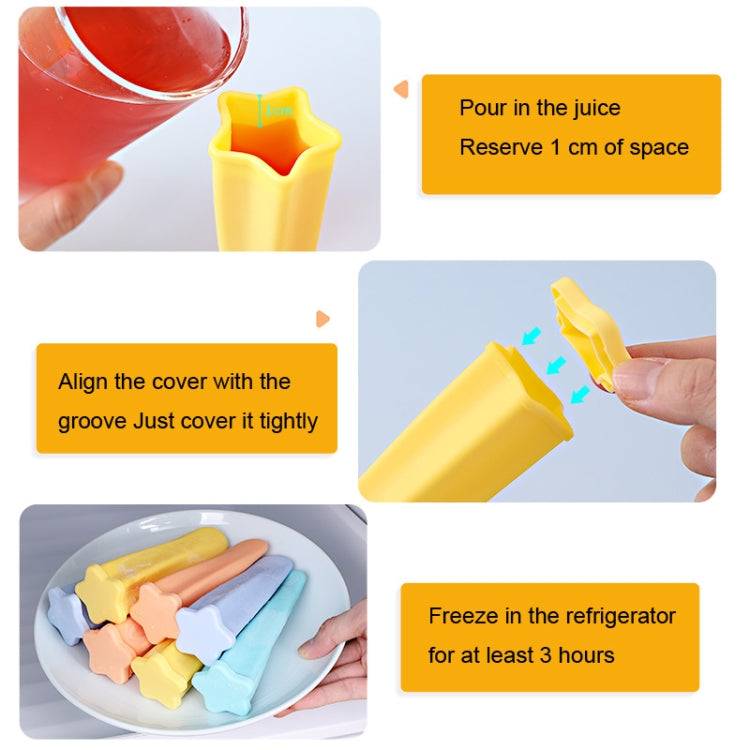 2 set 4 in 1 set di stampi per ghiaccioli per bambini stampo in silicone per uso alimentare consegna colore casuale, 2 Sets 4 in 1