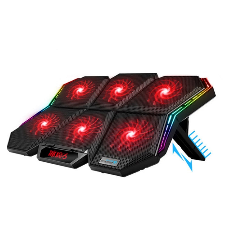 Base raffreddamento laptop 6 ventole RGB regolabile 5V