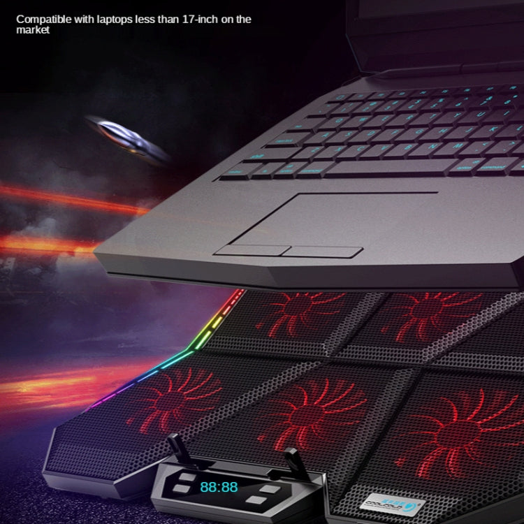 Base raffreddamento laptop 6 ventole RGB regolabile 5V