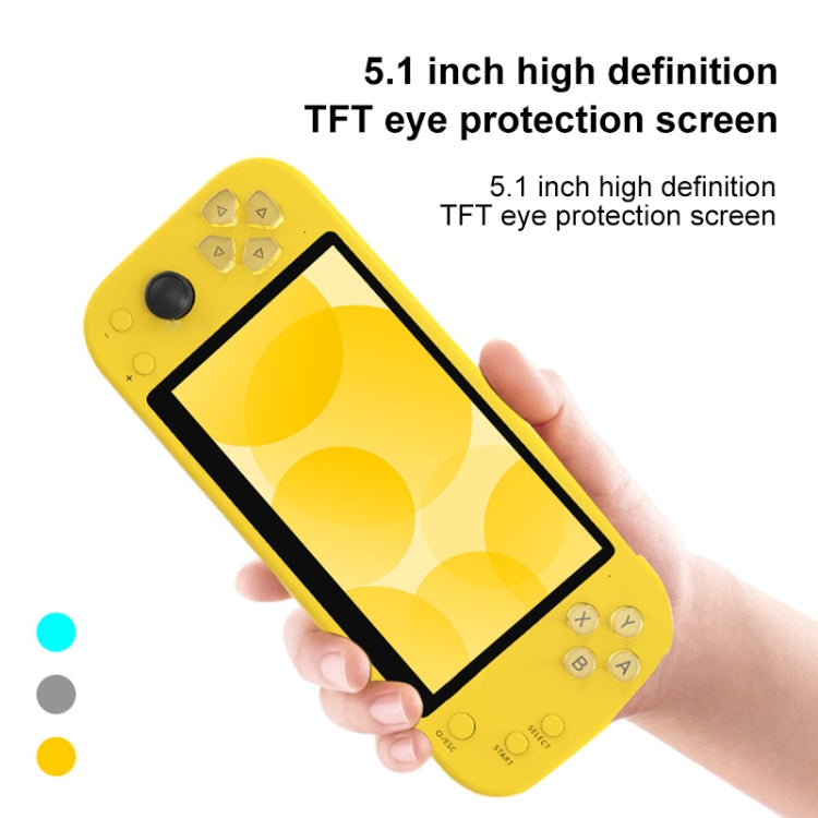 Console di gioco portatile X20 LIFE Classic Games con schermo da 5,1 pollici e memoria da 8 GB, supporta l'uscita HDMI, X20 LIFE / Yellow, X20 LIFE / Blue, X20 LIFE / Gray