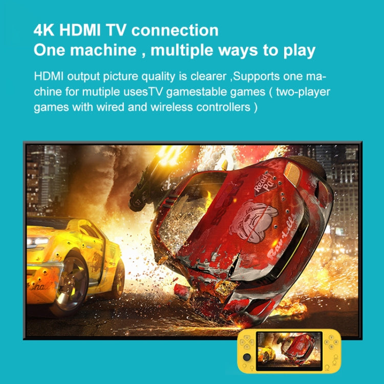 Console di gioco portatile X20 LIFE Classic Games con schermo da 5,1 pollici e memoria da 8 GB, supporta l'uscita HDMI, X20 LIFE / Yellow, X20 LIFE / Blue, X20 LIFE / Gray