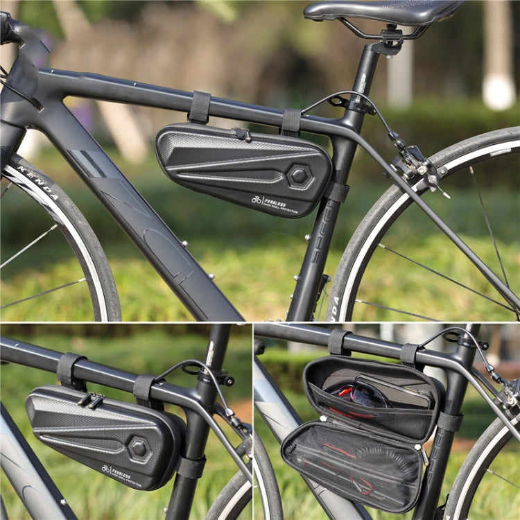 WEST BIKING YP0707257 Borsa triangolare per bicicletta Borsa per bici con guscio rigido EVA Borsa per mountain bike Borsa per trave anteriore Attrezzatura per l'equitazione, WEST BIKING YP0707257