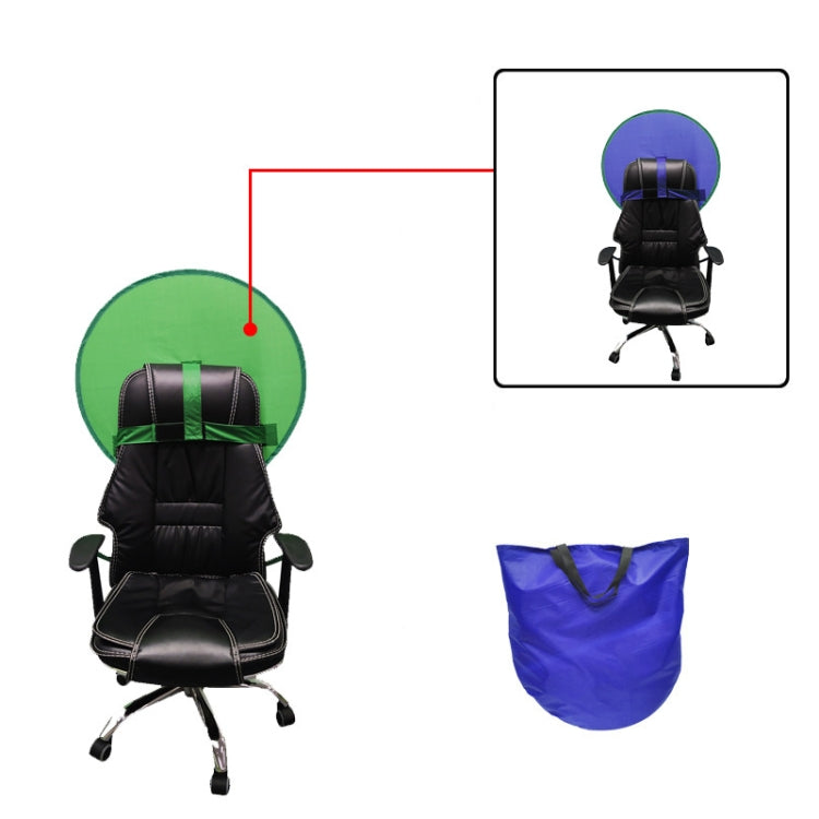 Fondale pieghevole in tessuto per fondale per e-sport dal vivo, dimensioni:, Double Layer S Blue Green 75cm, Double Layer M Blue Green 110cm, Double Layer L Blue Green 142cm