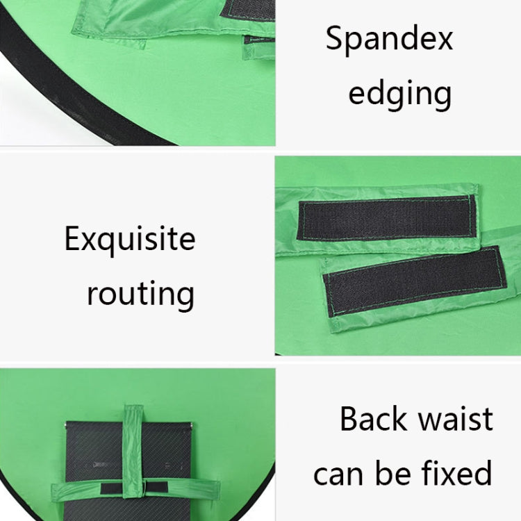 EY-068 Pannello per sfondo video con schermo verde pieghevole in tessuto per foto identificative con sfondo verde per sedia e-sport, 75cm, 110cm, 142cm
