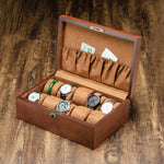 Scatola per orologi in legno Scatola per esposizione di orologi per gioielli, 2 Big Pillows + 5 Small Pillows, 10 Epitope Wooden