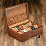Scatola per orologi in legno Scatola per esposizione di orologi per gioielli, 2 Big Pillows + 5 Small Pillows, 10 Epitope Wooden