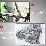 WEST BIKING 0705042 Lucchetto antifurto per bicicletta Lucchetto per catena per mountain bike e moto, 0.6M, 0.9M, 1.2M
