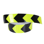 2 adesivi per camion con freccia gialla fluorescente nera, adesivi riflettenti per pavimento per corridoio, 5cm x 20m, 7.5cm x 20m