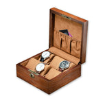 Scatola per esposizione di gioielli con scatola porta orologi in salice a 6 slot con serratura, 6 Slots Square, 6 Slots Rectangle