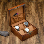 Scatola per esposizione di gioielli con scatola porta orologi in salice a 6 slot con serratura, 6 Slots Square, 6 Slots Rectangle