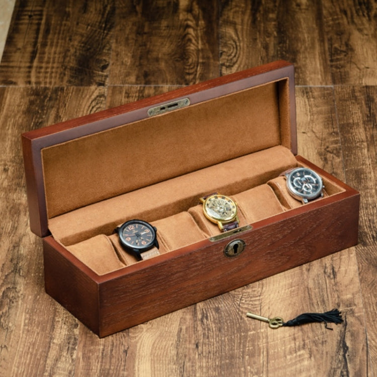 Scatola per esposizione di gioielli con scatola porta orologi in salice a 6 slot con serratura, 6 Slots Square, 6 Slots Rectangle