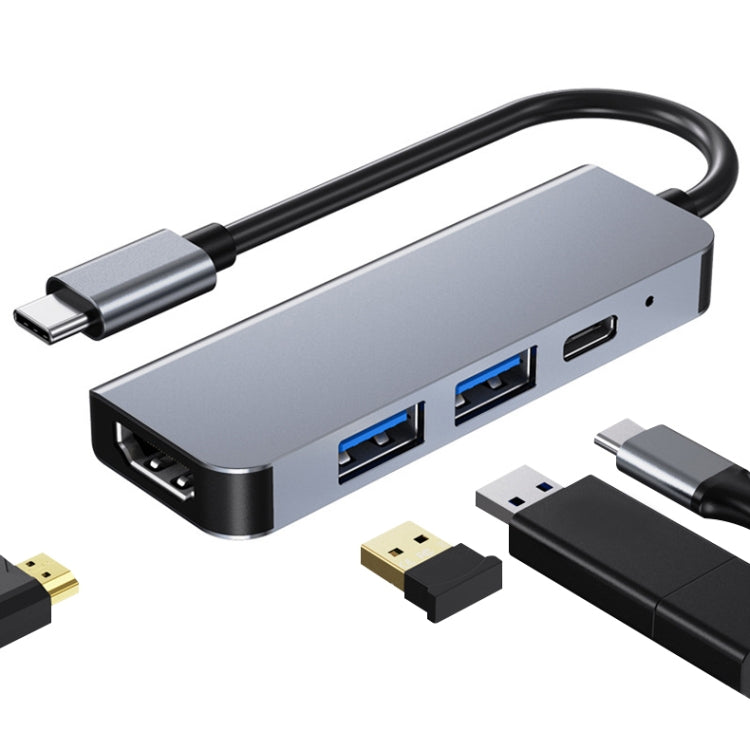 Hub USB-C 4 in 1 con HDMI 4K, USB 3.0, USB 2.0 e PD