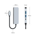 Hub USB-C 4 in 1 con HDMI 4K, USB 3.0, USB 2.0 e PD